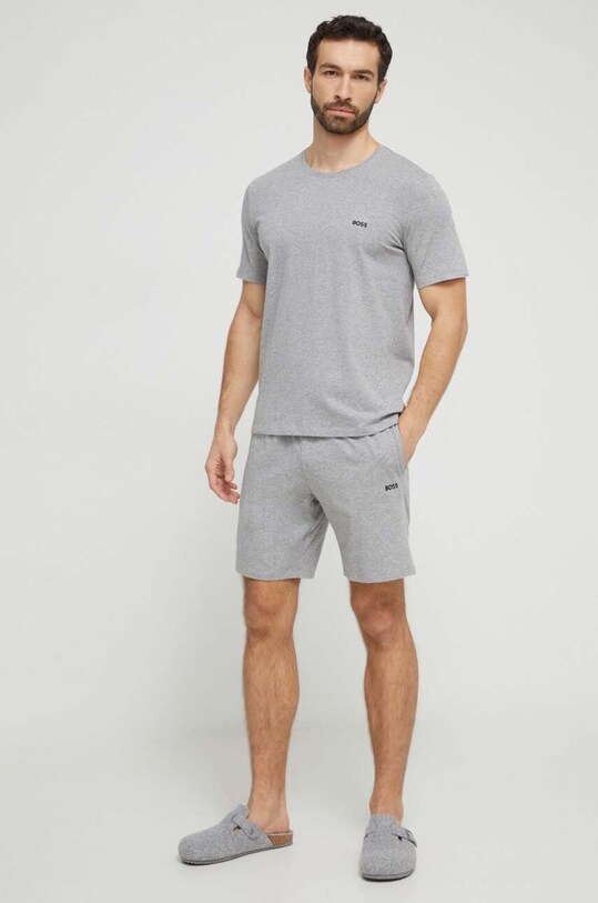BOSS pantaloni scurți de lounge 50515367 gri SS24