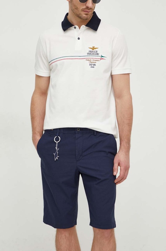 Paul&Shark pantaloncini in cotone tessuto blu navy 24414026