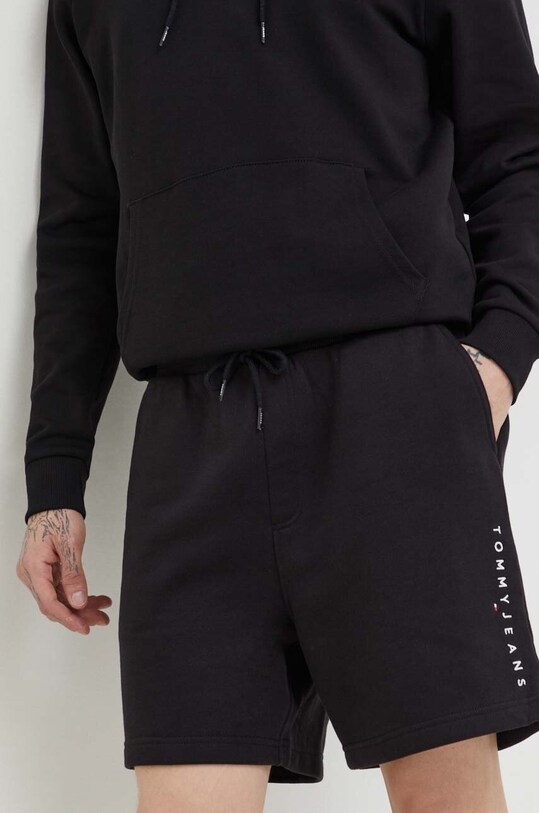 Tommy Jeans szorty drobny wzór czarny DM0DM18480
