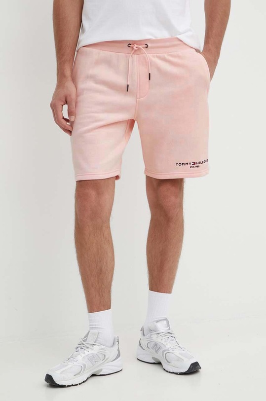 Tommy Hilfiger szorty dzianina różowy MW0MW34201