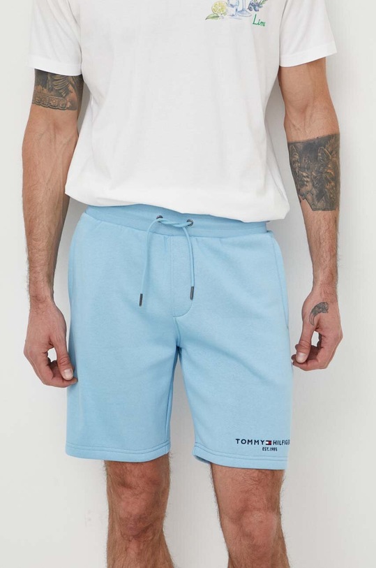 Tommy Hilfiger szorty dzianina niebieski MW0MW34201