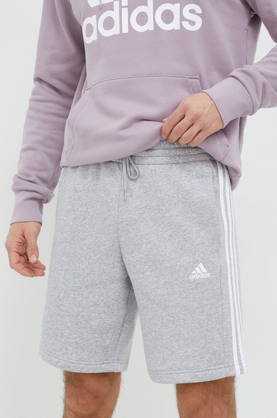 Šortky adidas melanž sivá IJ6485