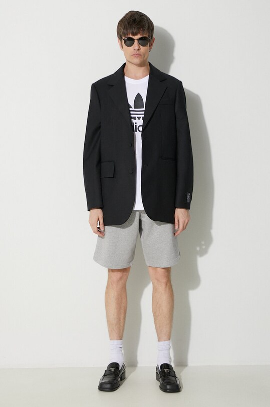 Бавовняні шорти adidas Originals Essential IR6848 сірий SS24