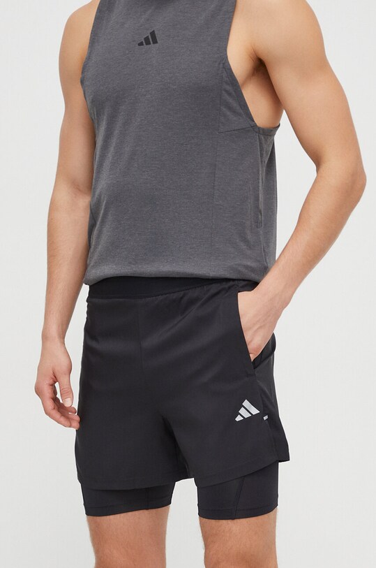 Шорти для тренувань adidas Performance GYM+ з еластаном чорний IR8597