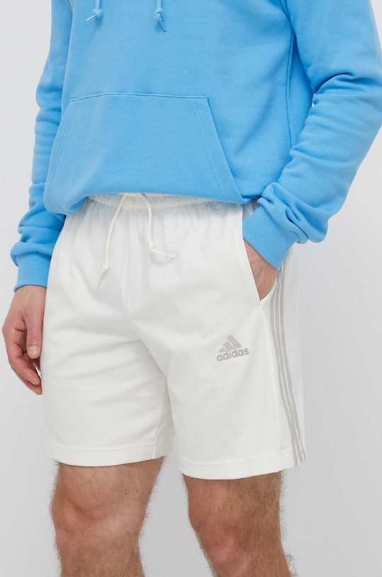 adidas pantaloni scurti tricotaj bej IS1380