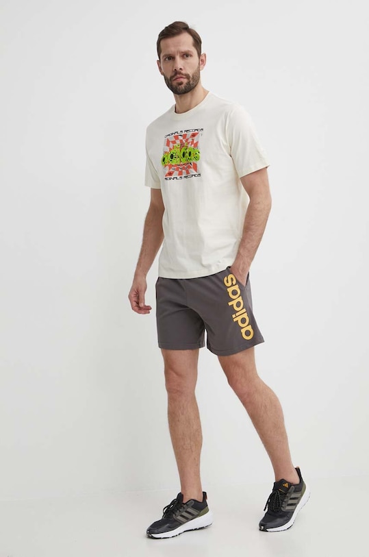 adidas pantaloni scurti IS1388 gri SS24