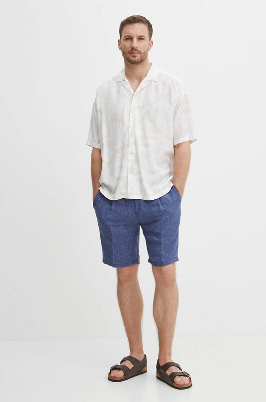 Lanene kratke hlače Joop! Dinghy 30042189 plava SS24