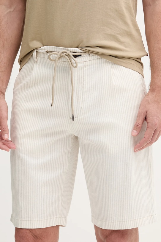 Joop! vászonkeverék rövidnadrág Ruby len szállal fehér 30041966