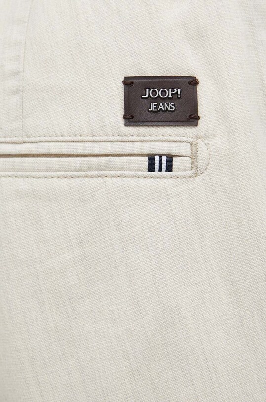 Joop! szorty z domieszką lnu Ruby 30041966 beżowy