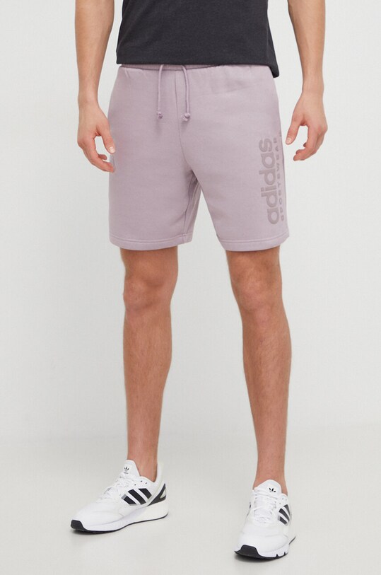 Къс панталон adidas трикотаж виолетов IW1196