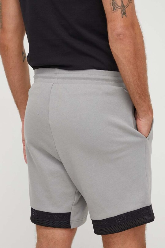 Odzież EA7 Emporio Armani szorty bawełniane 3DPS73.PJEQZ szary