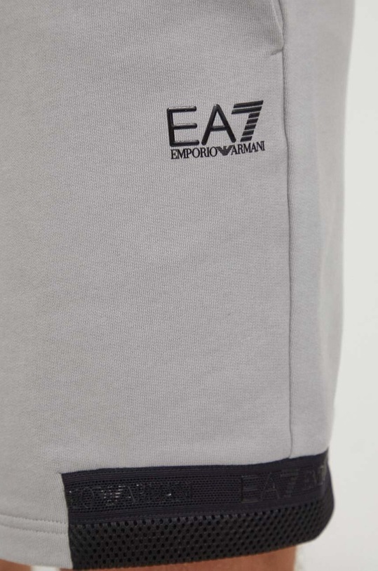 EA7 Emporio Armani szorty bawełniane szary 3DPS73.PJEQZ