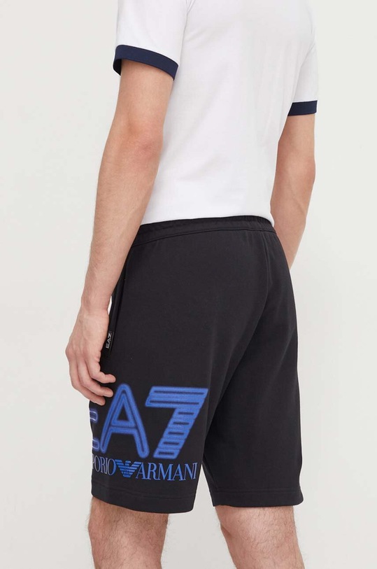 Îmbrăcăminte EA7 Emporio Armani pantaloni scurti din bumbac 3DPS76.PJSHZ.1200 negru