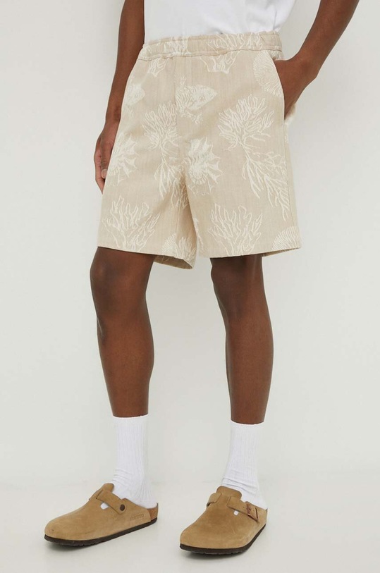 Samsoe rövidnadrág SAJABARI mintás bézs M24100065