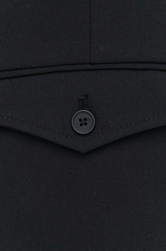 Samsoe Samsoe szorty z domieszką wełny SACHRISTOPH czarny M24100105