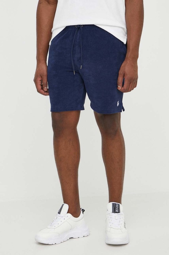 Σορτς Polo Ralph Lauren πλεκτό ύφασμα σκούρο μπλε 710901046
