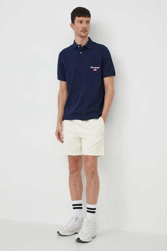 Bavlnené šortky Polo Ralph Lauren 710934602 béžová SS24