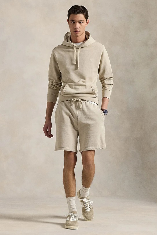 Βαμβακερό σορτσάκι Polo Ralph Lauren βαμβάκι γκρί 710934602