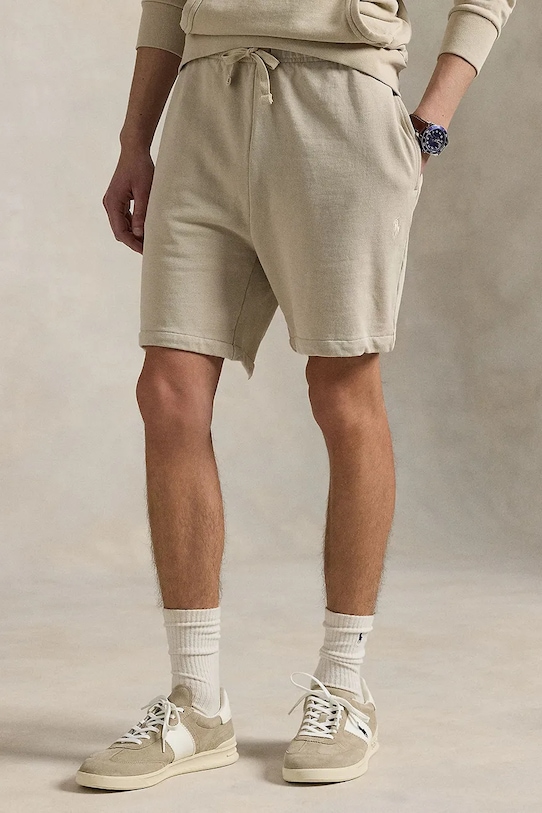 Βαμβακερό σορτσάκι Polo Ralph Lauren 710934602 γκρί SS25