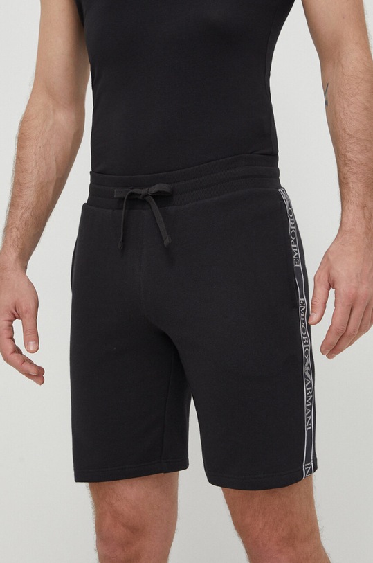 Шорты лаунж Emporio Armani Underwear трикотаж чёрный 111004.4R571