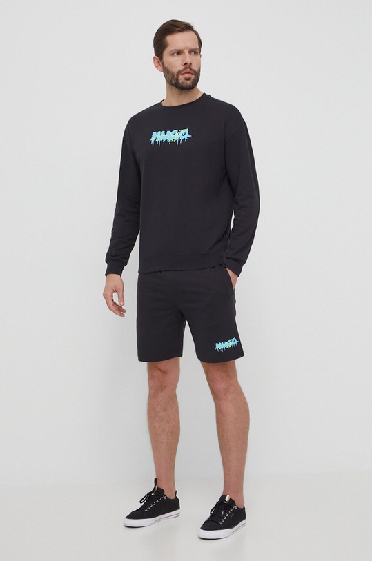 HUGO pantaloni scurți de lounge 50514982 negru SS24