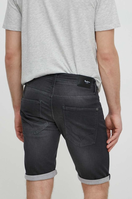 Îmbrăcăminte Pepe Jeans pantaloni scurti jeans SLIM GYMDIGO SHORT PM801075XG7 negru