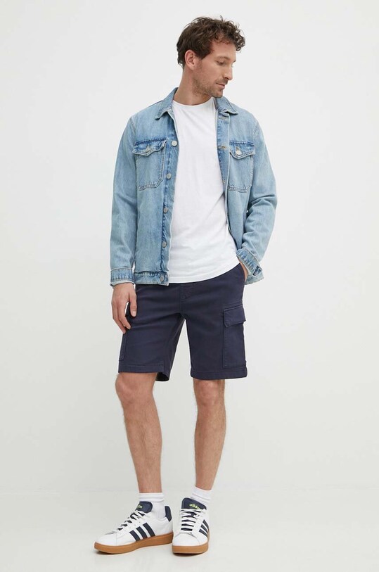 Pepe Jeans pantaloni scurti GYMDIGO CARGO PM801077 bleumarin SS24