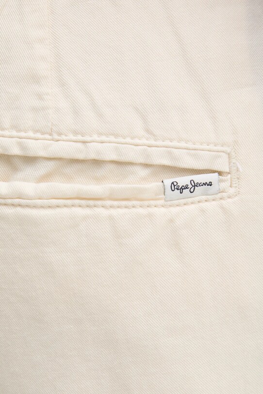 Pepe Jeans szorty lniane RELAXED LINEN SMART SHORTS beżowy PM801093