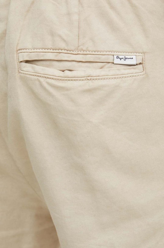 Ľanové šortky Pepe Jeans RELAXED LINEN SMART SHORTS béžová PM801093