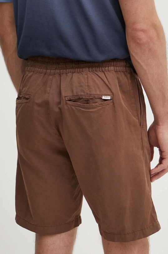 Oblečení Plátěné kraťasy Pepe Jeans RELAXED LINEN SMART SHORTS PM801093 hnědá