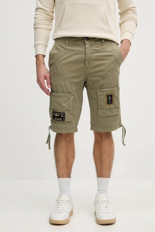 Бавовняні шорти Aeronautica Militare зелений BE041CT1122
