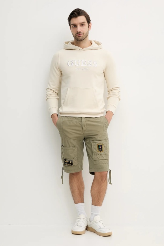 Бавовняні шорти Aeronautica Militare BE041CT1122 зелений SS25