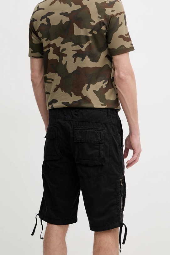 Îmbrăcăminte Aeronautica Militare pantaloni scurti din bumbac BE041CT1122 negru