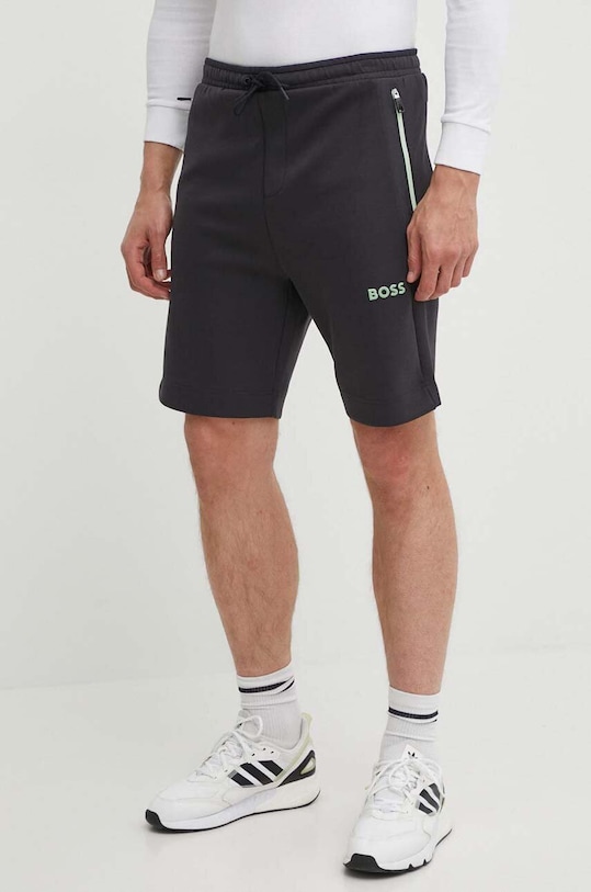 Kraťasy Boss Green pletenina šedá 50510348