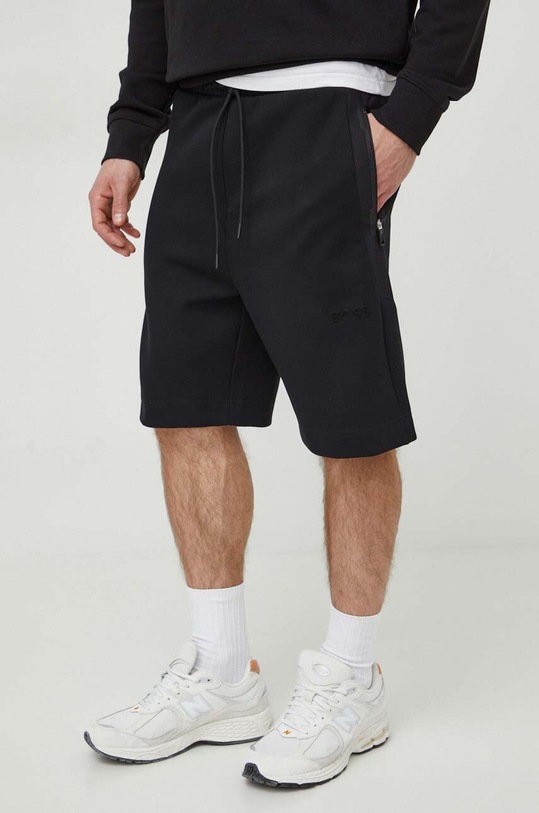 Boss Green rövidnadrág elasztánnal fekete 50510348