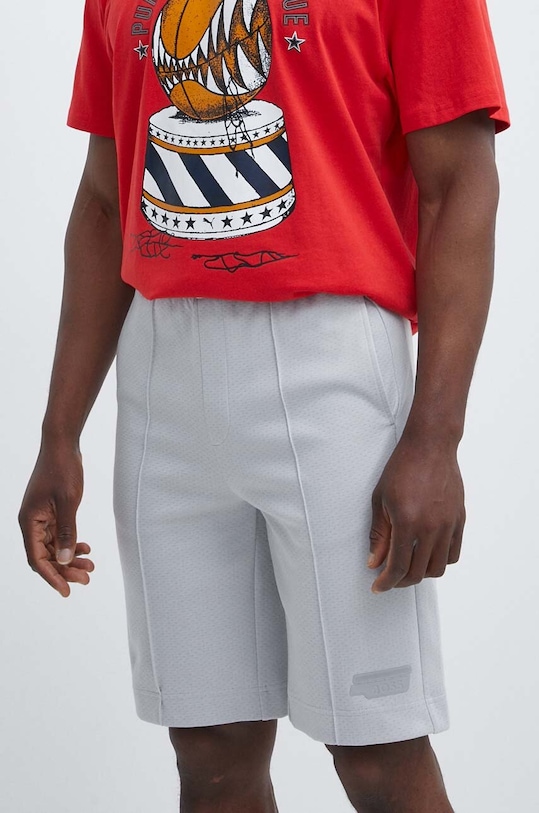 BOSS Green pantaloni scurți tricotaj gri 50511416