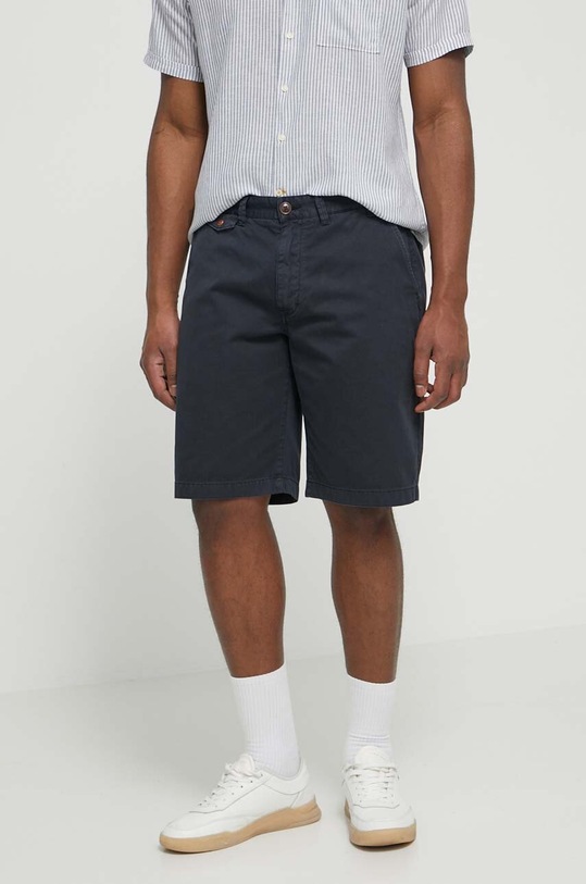Barbour szorty bawełniane bawełna granatowy MST0006