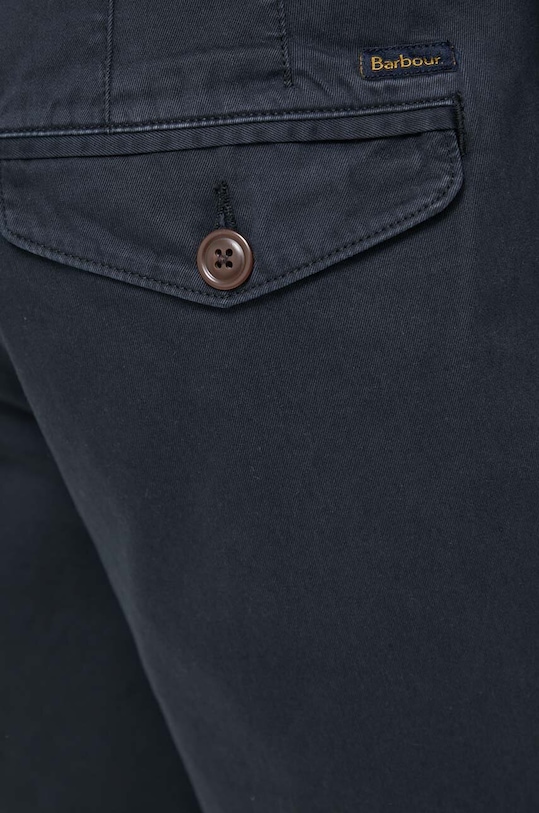 Barbour szorty bawełniane granatowy MST0006