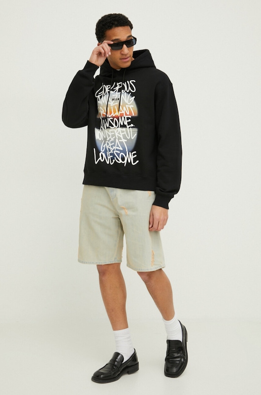 MSGM szorty jeansowe 3640MB230L.247098 niebieski SS24