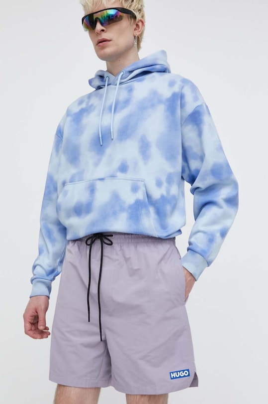Šortky Hugo Blue látka fialová 50511209