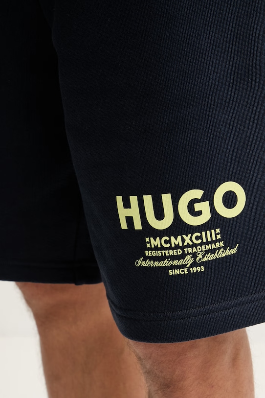 HUGO Blue Σορτς επίσημα ανδρικά βαμβακερά Nomario σκούρο μπλε 50510728