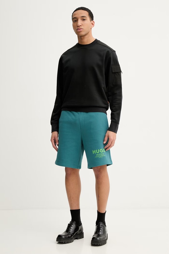 Hugo Blue szorty bawełniane 50510728 turkusowy SS26