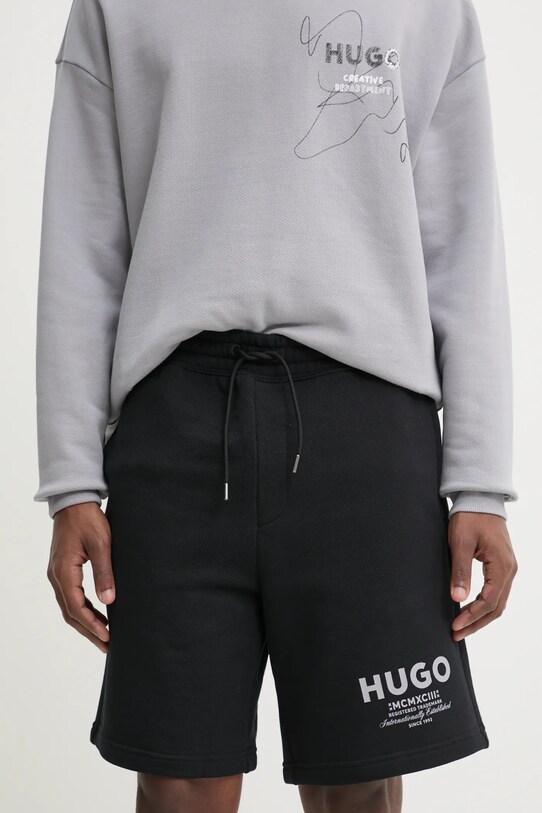 Hugo Blue pantaloni scurti din bumbac negru 50510728