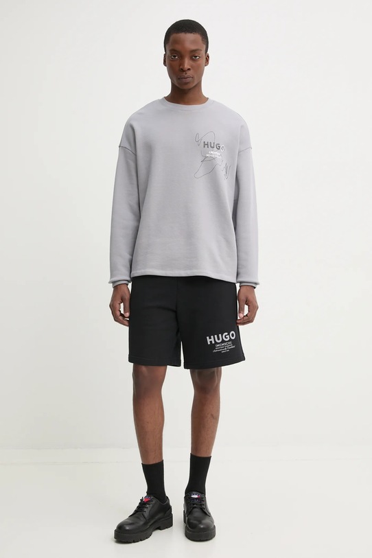 HUGO Blue pantaloni scurți din bumbac Nomario 50510728 negru SS25