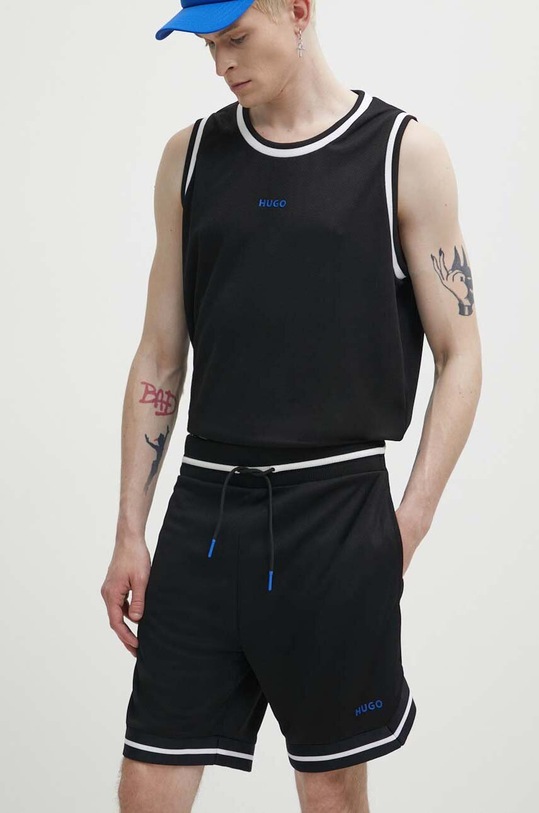 HUGO Blue szorty dzianina czarny 50511441