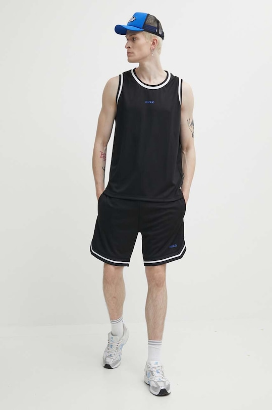 HUGO Blue szorty 50511441 czarny SS24