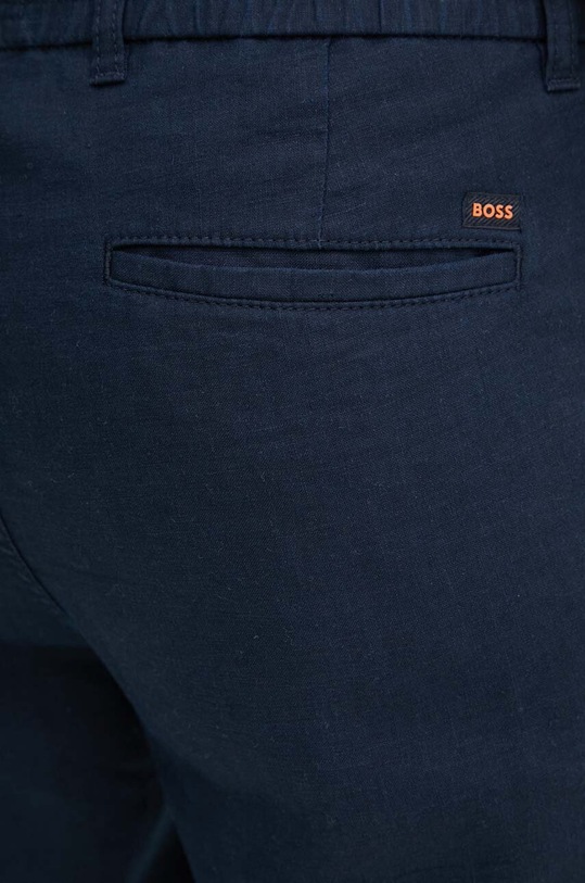 BOSS Orange szorty lniane granatowy 50513027