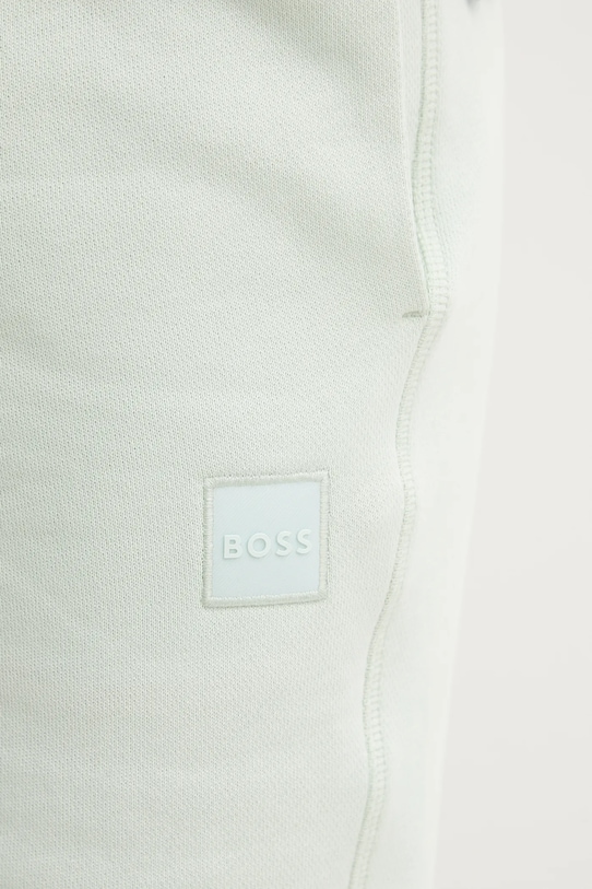 BOSS Orange szorty bawełniane zielony 50511726