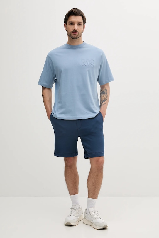 Bavlnené šortky BOSS Orange Sewalk 50511726 tmavomodrá SS26