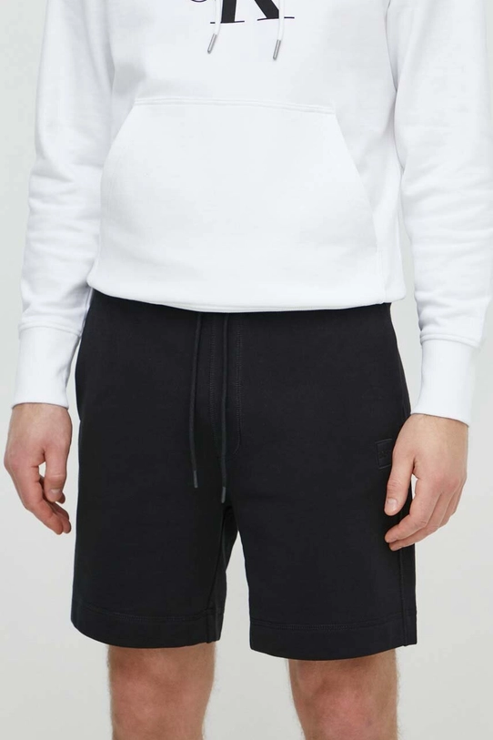 BOSS Orange pantaloni scurți din bumbac uni negru 50511726